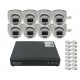 Готовый комплект IP видеонаблюдения U-VID на 8 купольные камеры HI-99CIP3B-F1.0W видеорегистратор NVR 5008A-POE 8CH